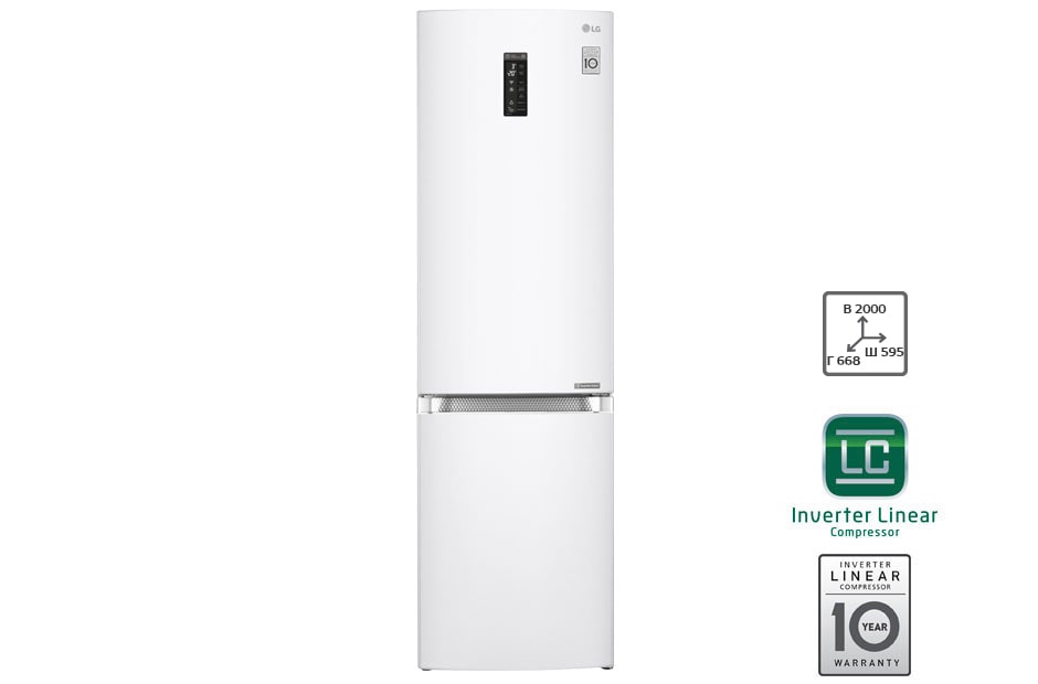 LG Холодильник LG GA-B499TVKZ c инверторным линейным компрессором, GA-B499TVKZ