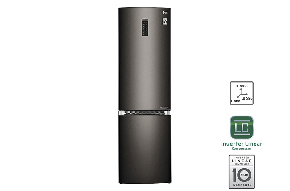 LG Холодильник LG GA-B499TASB c инверторным линейным компрессором, GA-B499TASB