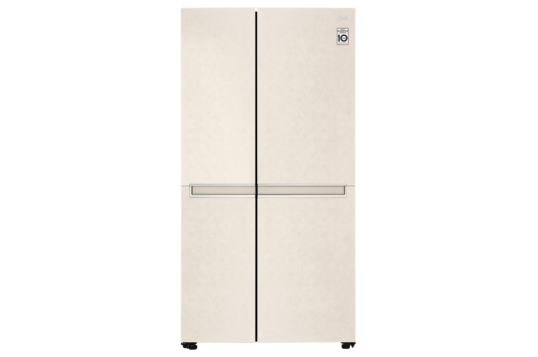 LG Холодильник LG GC-B257JEYV инверторный, Side by Side, бежевый, объемом 643л , GC-B257JEYV
