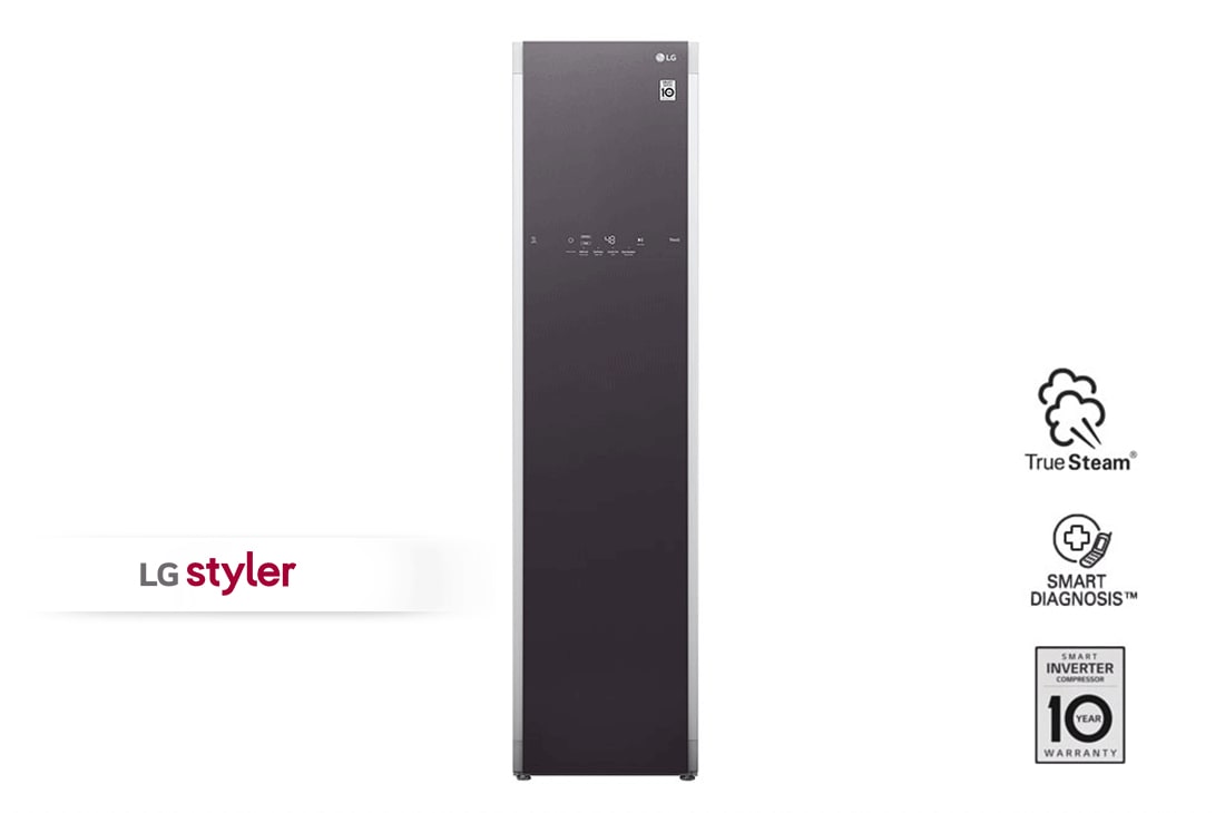 LG Система для ухода за одеждой<br>с помощью пара LG Styler S3CW, 185 см,<br>3 вещи, графитовый, S3CW