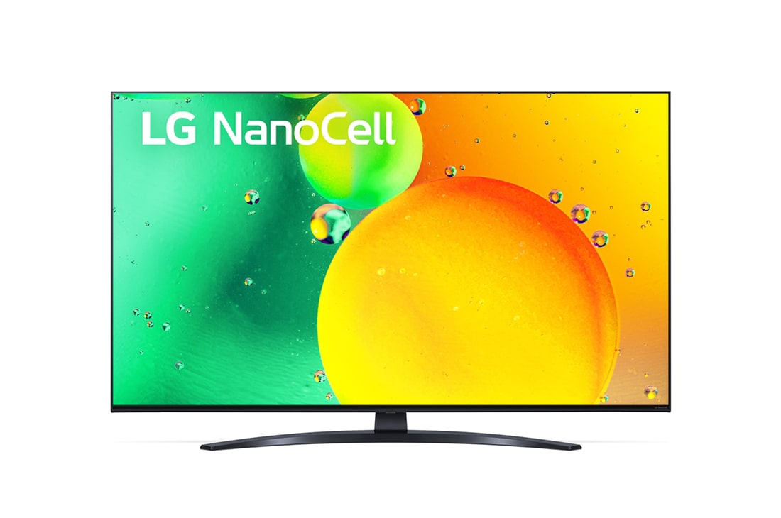 LG 4K NanoCell телевизор 43'' LG 43NANO769QA, Вид телевизора LG NanoCell спереди, 43NANO769QA