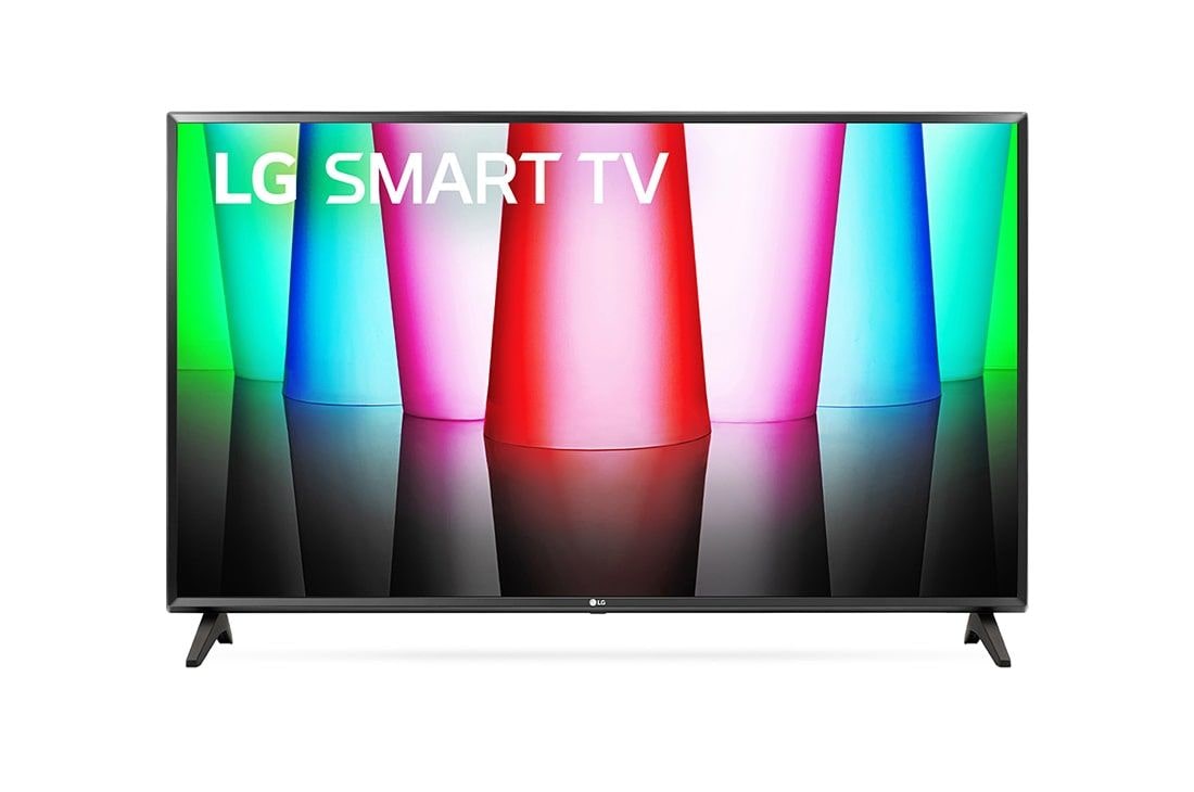 LG HD телевизор 32'' LG 32LQ570B6LA, Вид телевизора LG Full HD спереди с изображением на экране и логотипом продукта, 32LQ570B6LA