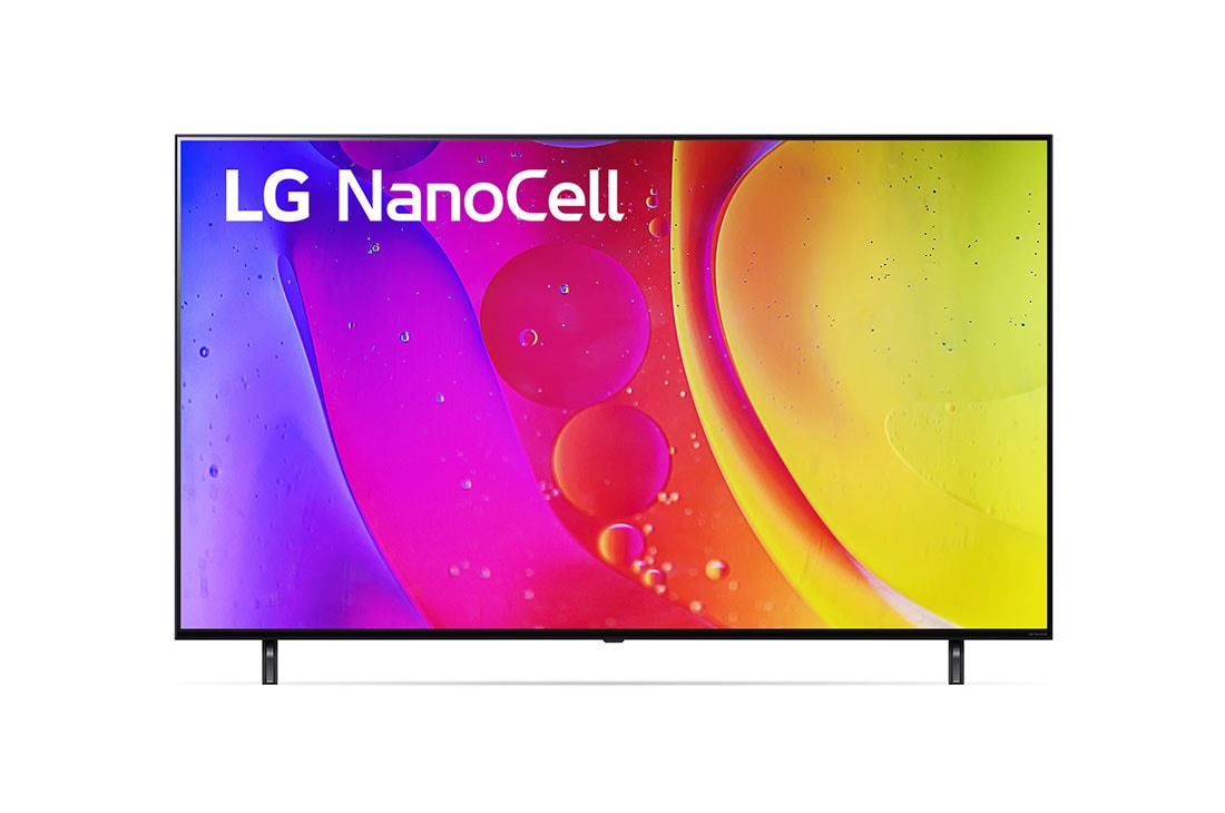 LG 4K NanoCell телевизор 50'' LG 50NANO806QA, Вид телевизора LG NanoCell спереди, 50NANO806QA