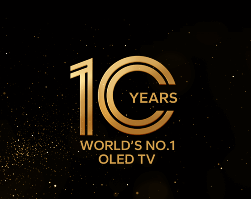 10 Years Worlds number 1 OLED TV