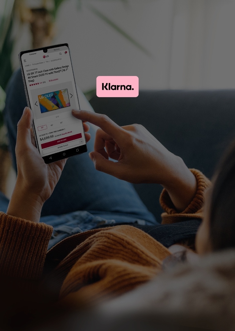 Shop now and pay later with Klarna Financing.