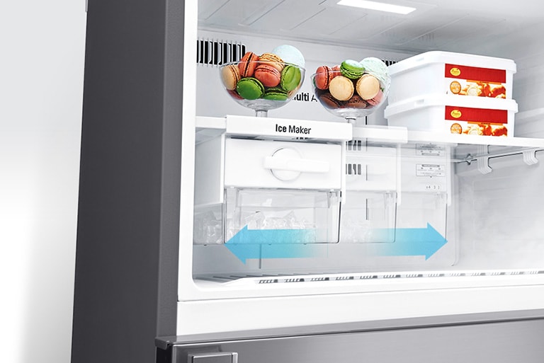 Lg Top Mount Freezer Platinum Silver Inverter Linear Compressor Doorcooling Multi Air Flow Lg Uae