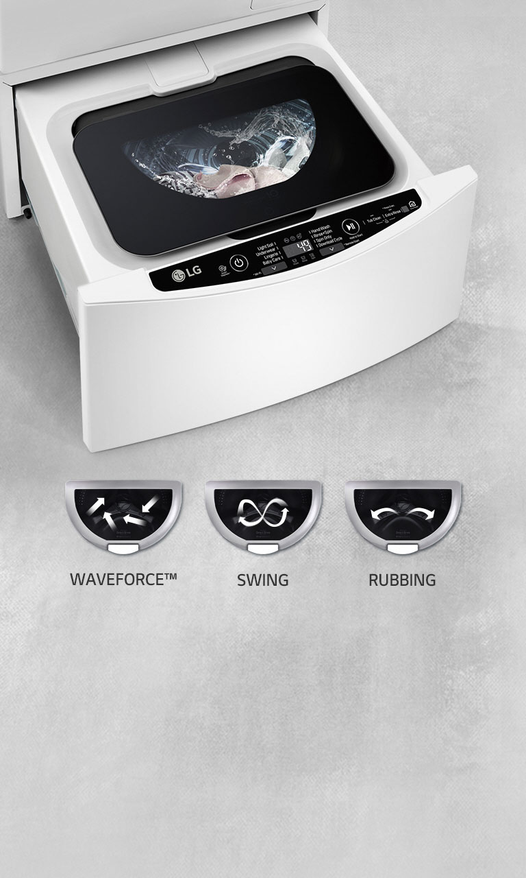 Upgrade your life with LG TWINWash™ Mini Washing Machine