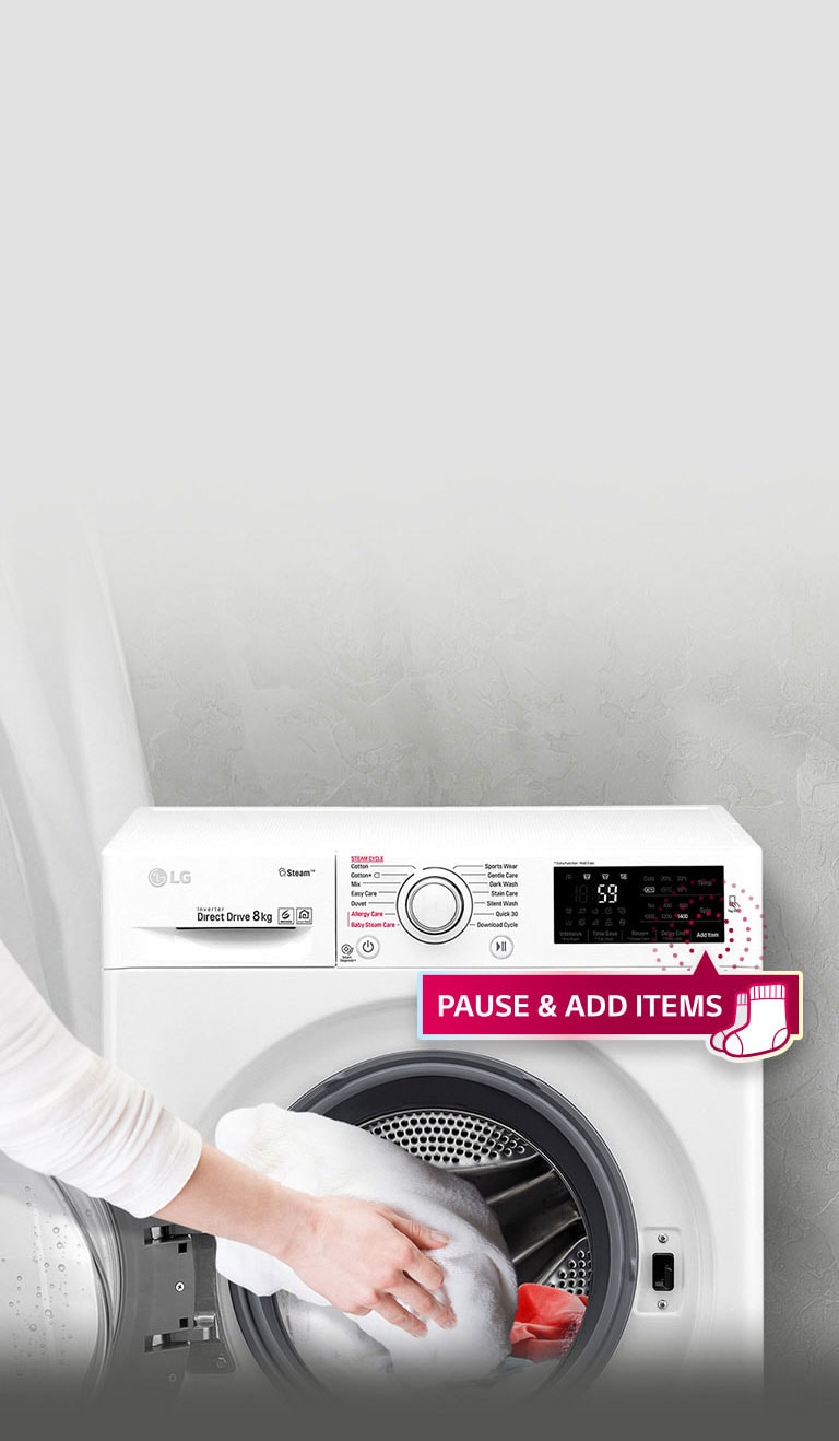 Lg Front Load Washer 9 Kg 6 Motion Direct Drive Add Item Smart Diagnosis Lg Uae