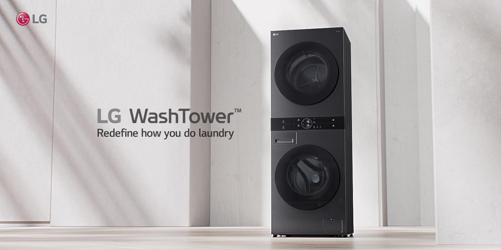 LG WashTower™ products are located in the interior space.