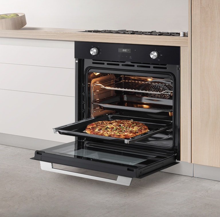 Oven with outlet built in grill