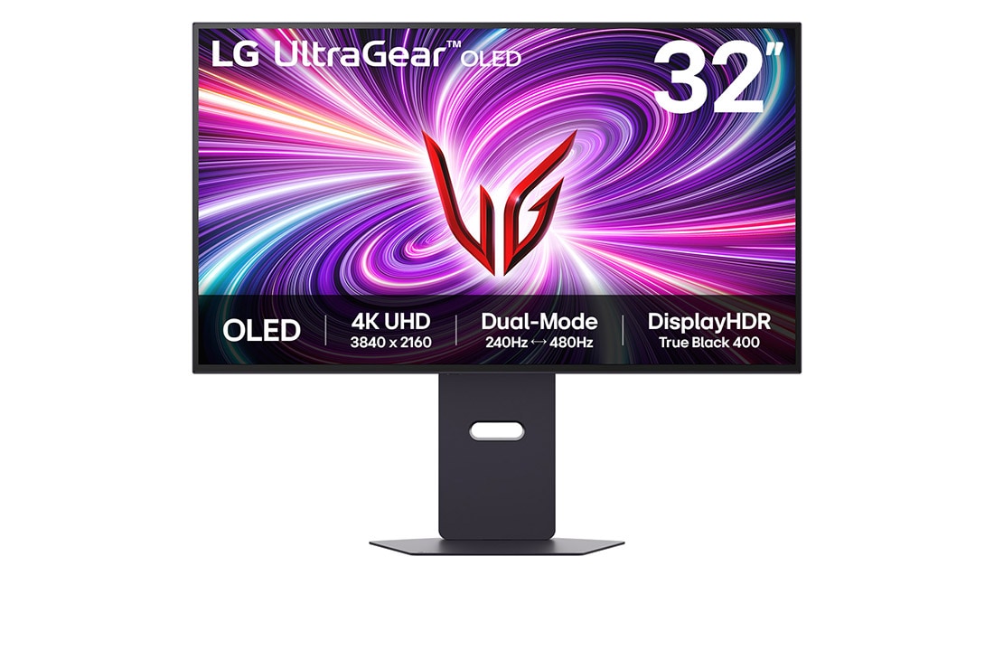 LG 32'' UltraGear™ Dual-Mode OLED gaming monitor, 2024, front view, 32GS95UV-B