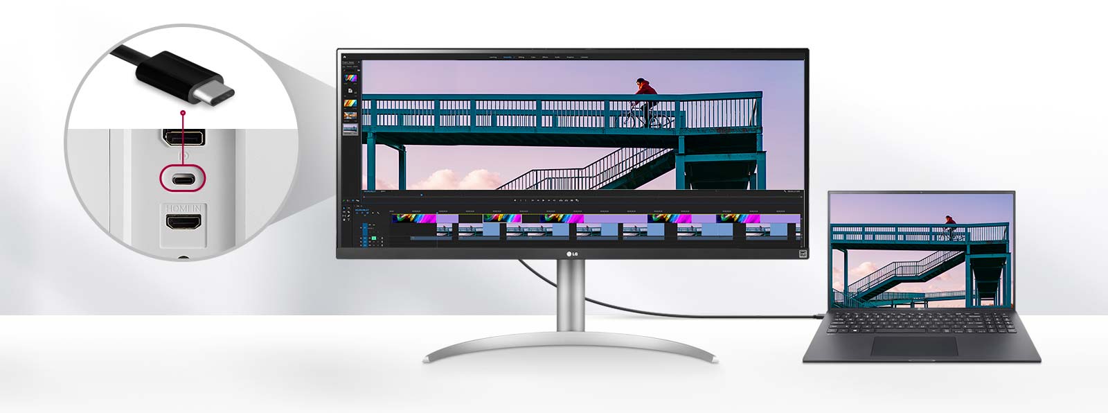 LG 34 Inch UltraWide Full HD USB C Monitor LG UAE