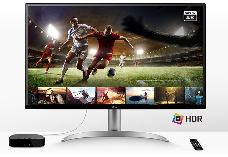 The monitor enabling users to enjoy 4K and HDR Contents.