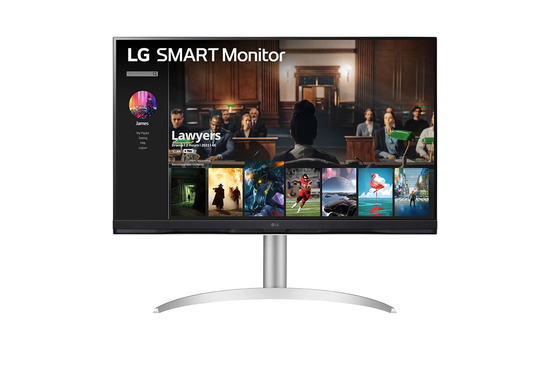 LG MyView 32'' 4K UHD Smart Monitor with webOS , 2024, front view, 32SQ730S-W