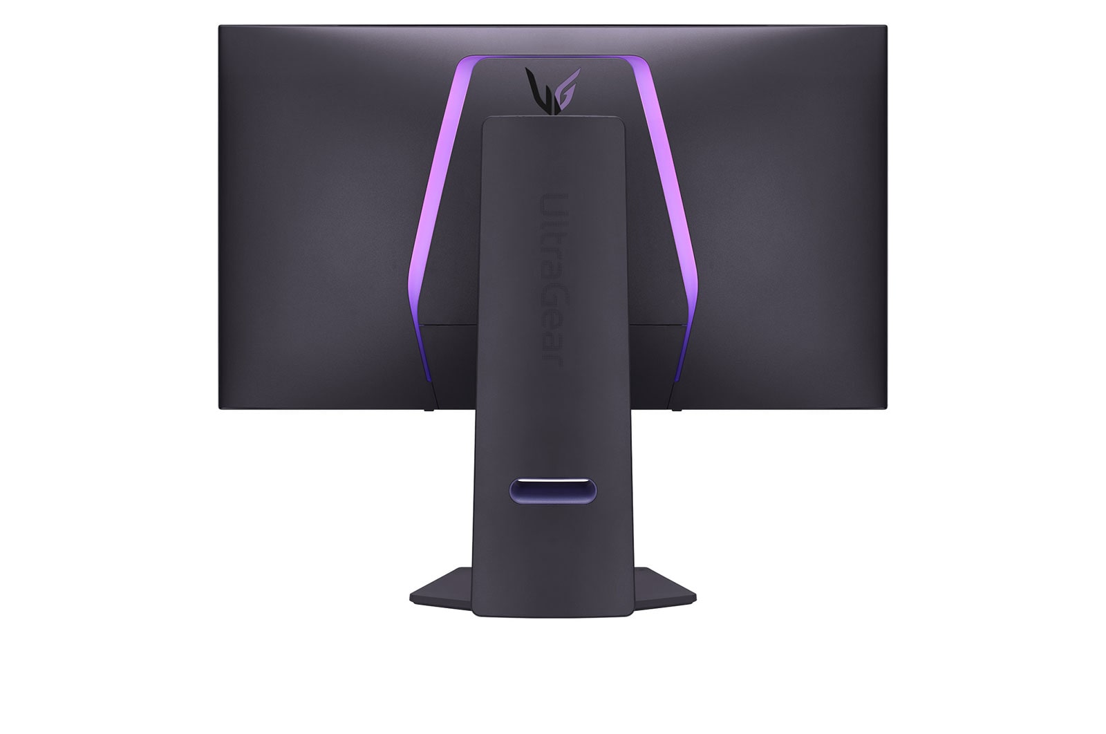LG 32'' UltraGear™ Dual-Mode OLED gaming monitor | 4K UHD, Pixel Sound, Rear view with lights on, 32GS95UE-B
