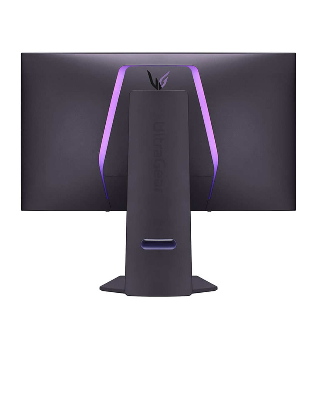 LG 32'' UltraGear™ Dual-Mode OLED gaming monitor | 4K UHD, Pixel Sound, Rear view with lights on, 32GS95UE-B