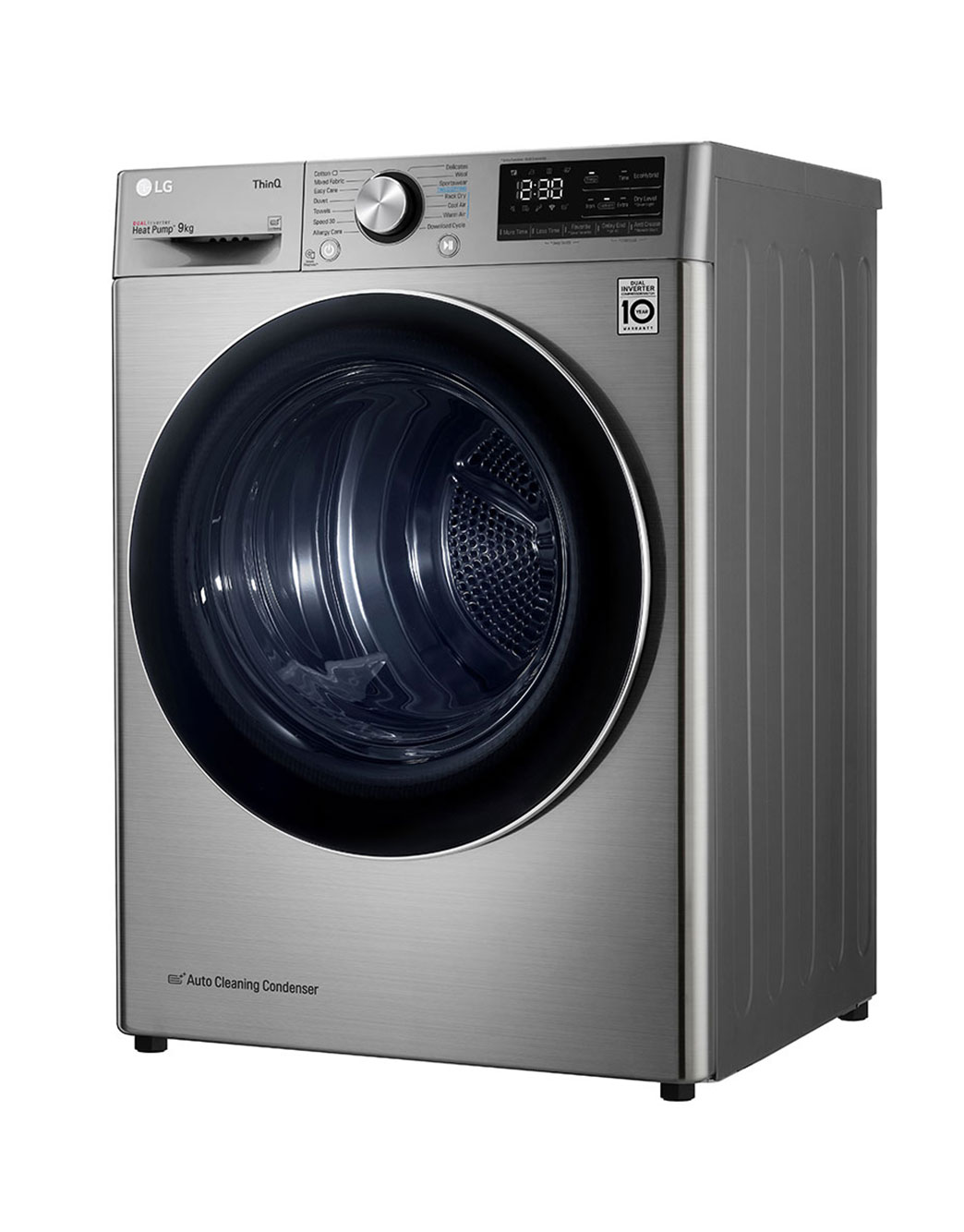 LG Sensor Dryer 9kg, Dual Inverter, Silver | LG UAE