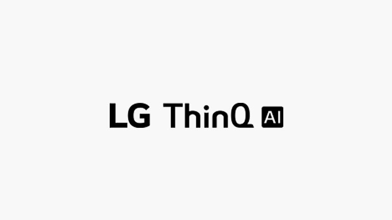 Cette carte décrit les commandes vocales. Le logo LG ThinQ AI est placé.