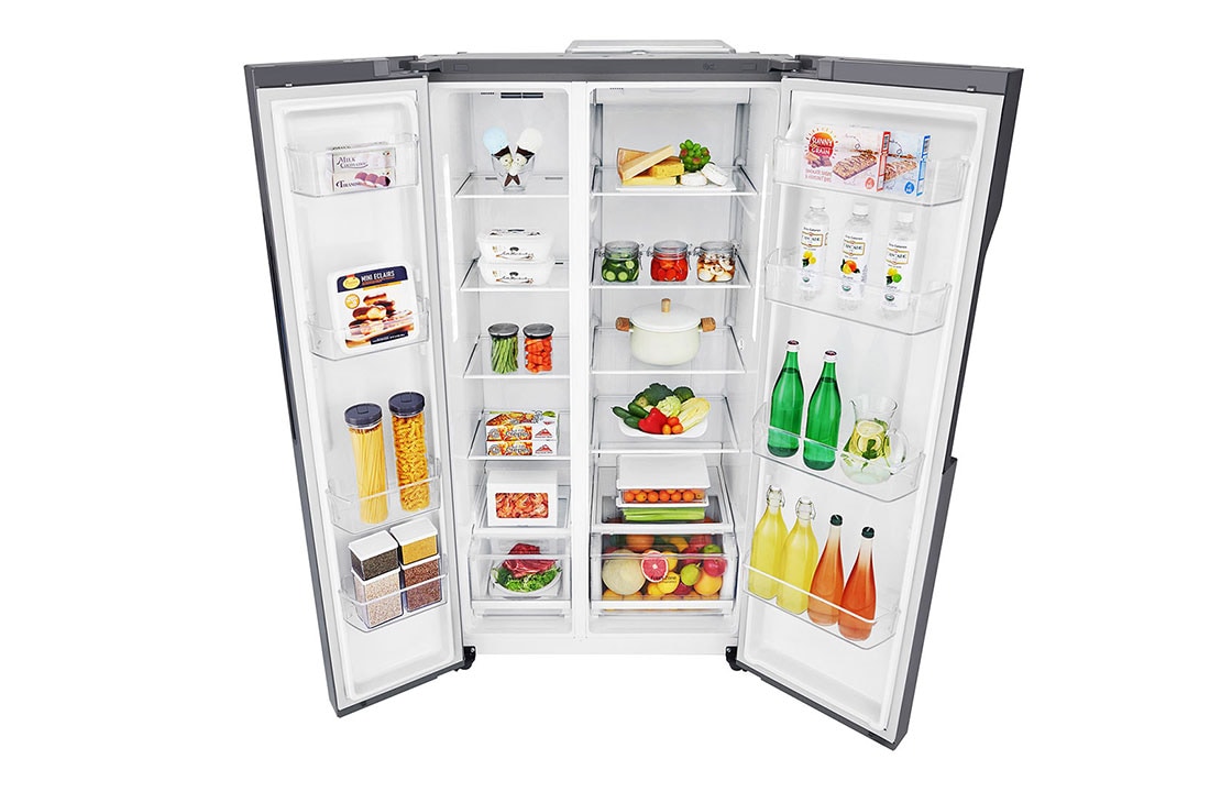 lg side by side refrigerator 679 litres grb257kqdv