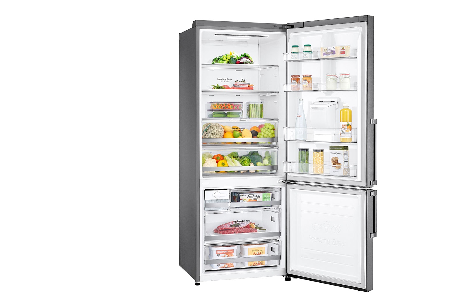 LG Bottom Mount Refrigerator, Inverter Linear Compressor, Multi AirFlow