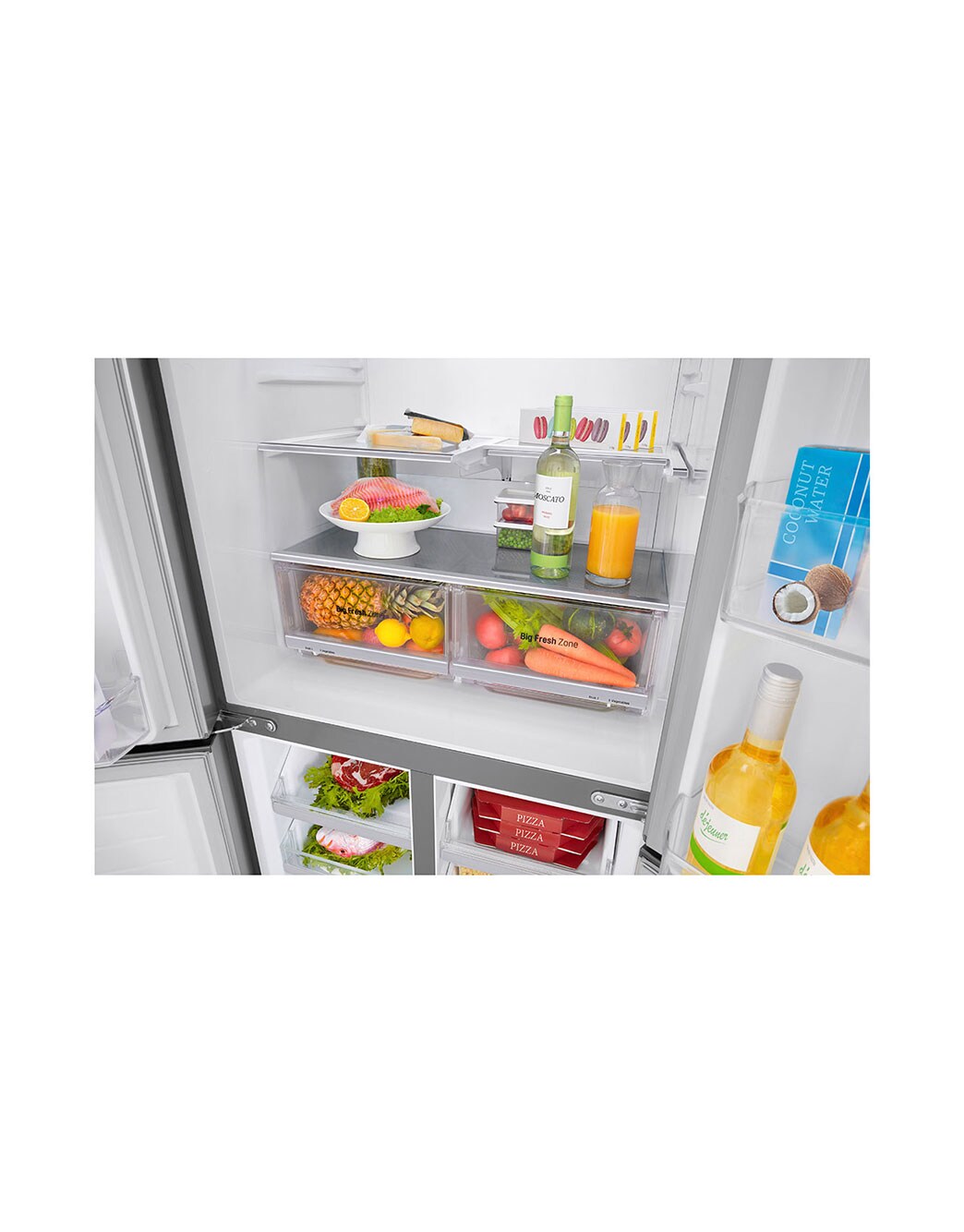 LG French Door Fridge, 464L, Platinum Silver | LG UAE