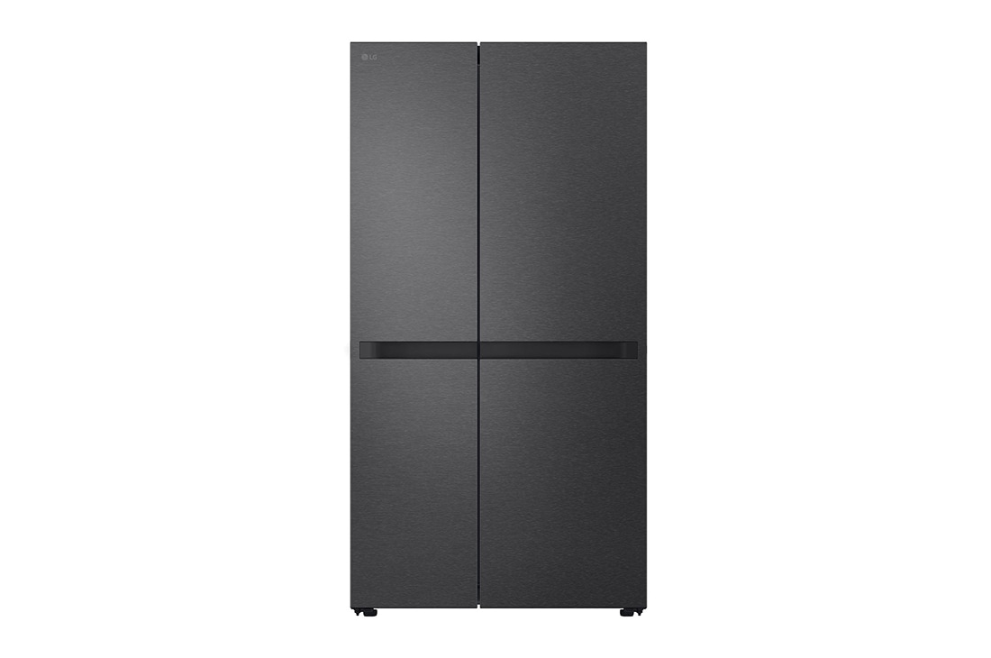 LG LinearCooling™, Side by Side Refrigerator, Essence Matte Black, Front, GR-B267KLJW