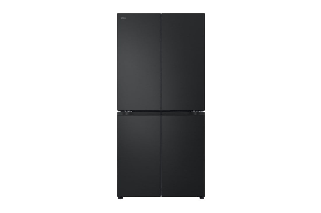 LG French Door Fridge, Essence Matte Black, Front view, GR-B29FFLZB