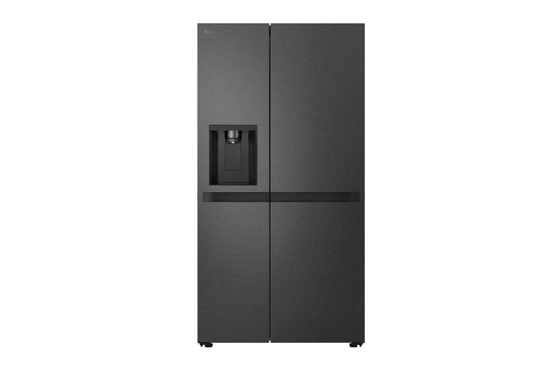 LG LinearCooling™, Side by Side Refrigerator, Essence Matte Black, Front, GR-L267KLKW