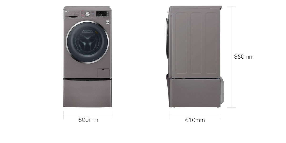 Lg Lg Twinwash Washer Dryer 12 5 7 Kg 6 Motion Direct Drive Truesteam Thinq Lg Uae