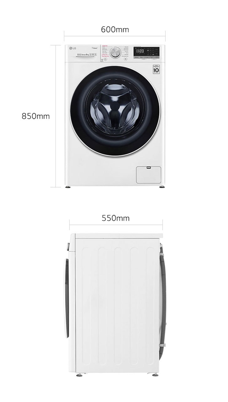 Lg Washer 9 Kg Bigger Capacity Ai Dd Steam Thinq Lg Uae