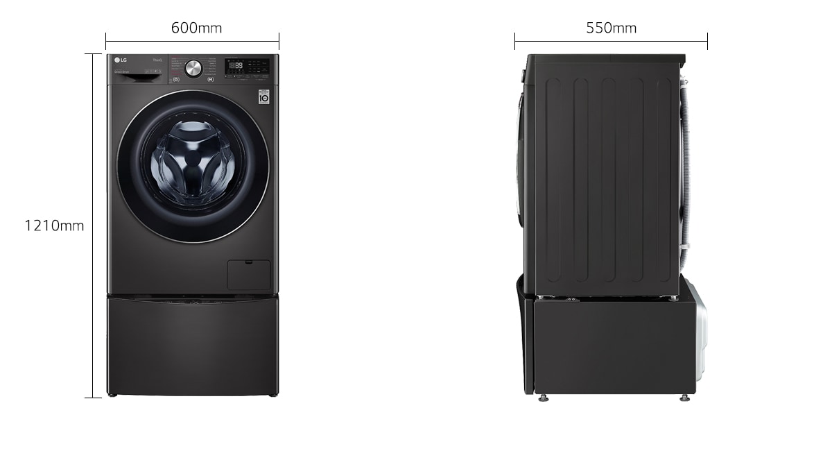 Lg Twinwash Washer Dryer 12 7 Kg Ai Dd 6 Motion Direct Drive Steam Thinq Lg Uae