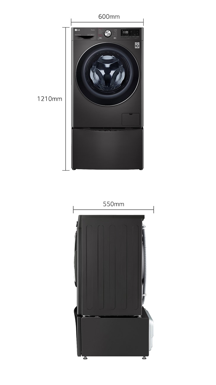 LG TWINWash™, Washer & Dryer, 12 / 7 Kg, AI DD™, 6 Motion Direct Drive ...