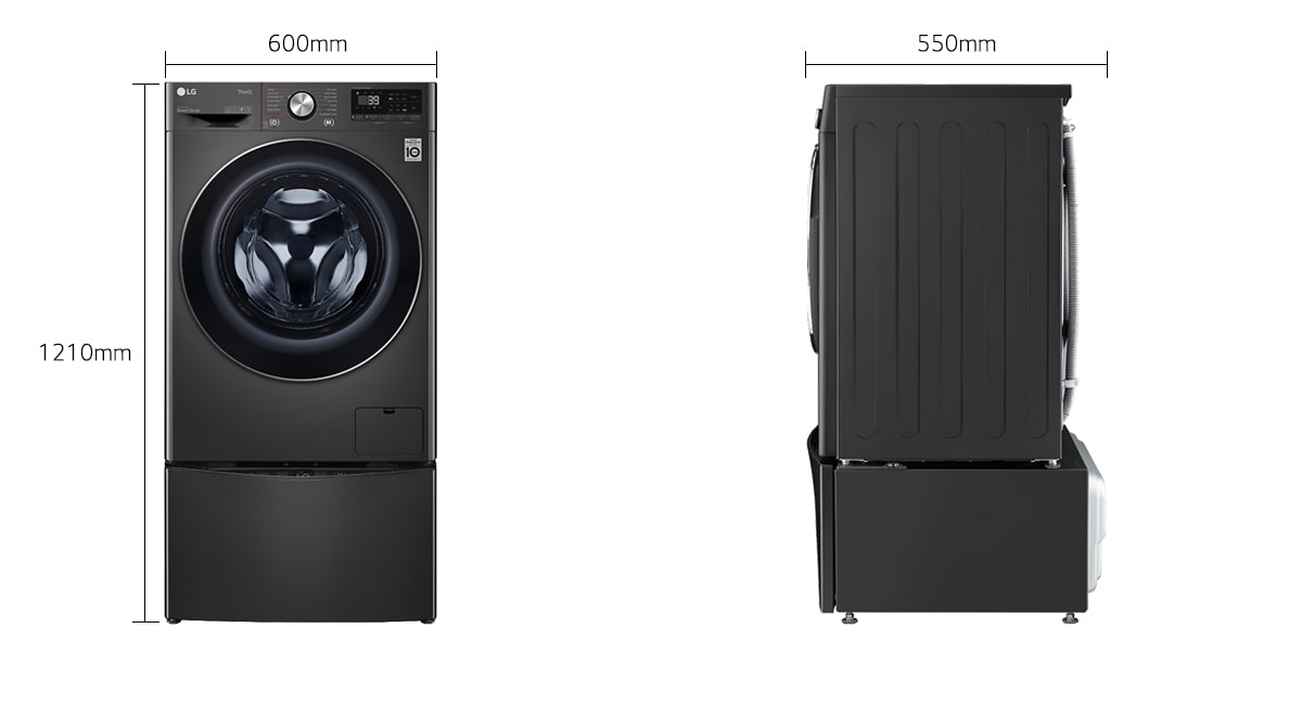 Lg Twinwash Washer 12 Kg Ai Dd 6 Motion Direct Drive Steam Thinq Lg Uae