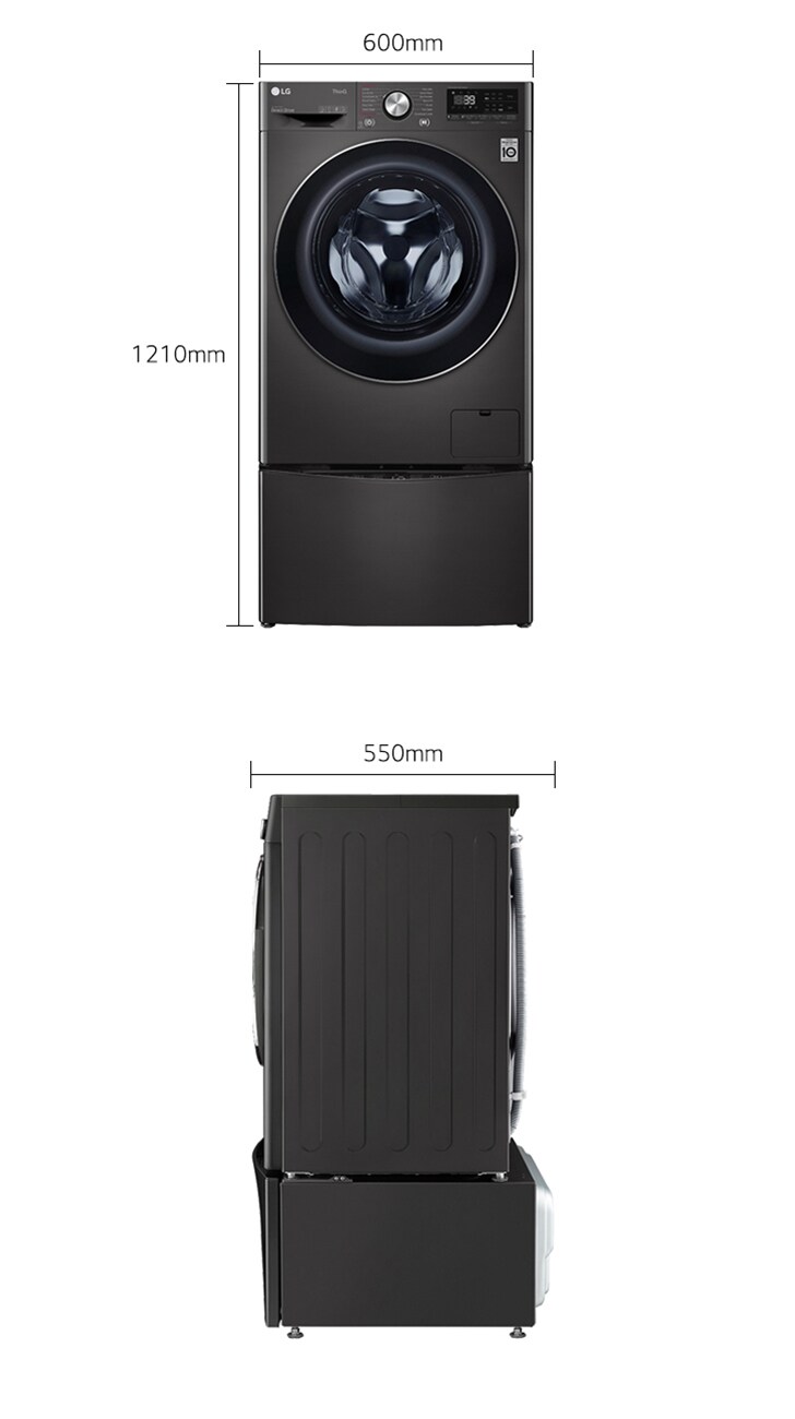 Lg Twinwash Washer 12 Kg Ai Dd 6 Motion Direct Drive Steam Thinq Lg Uae