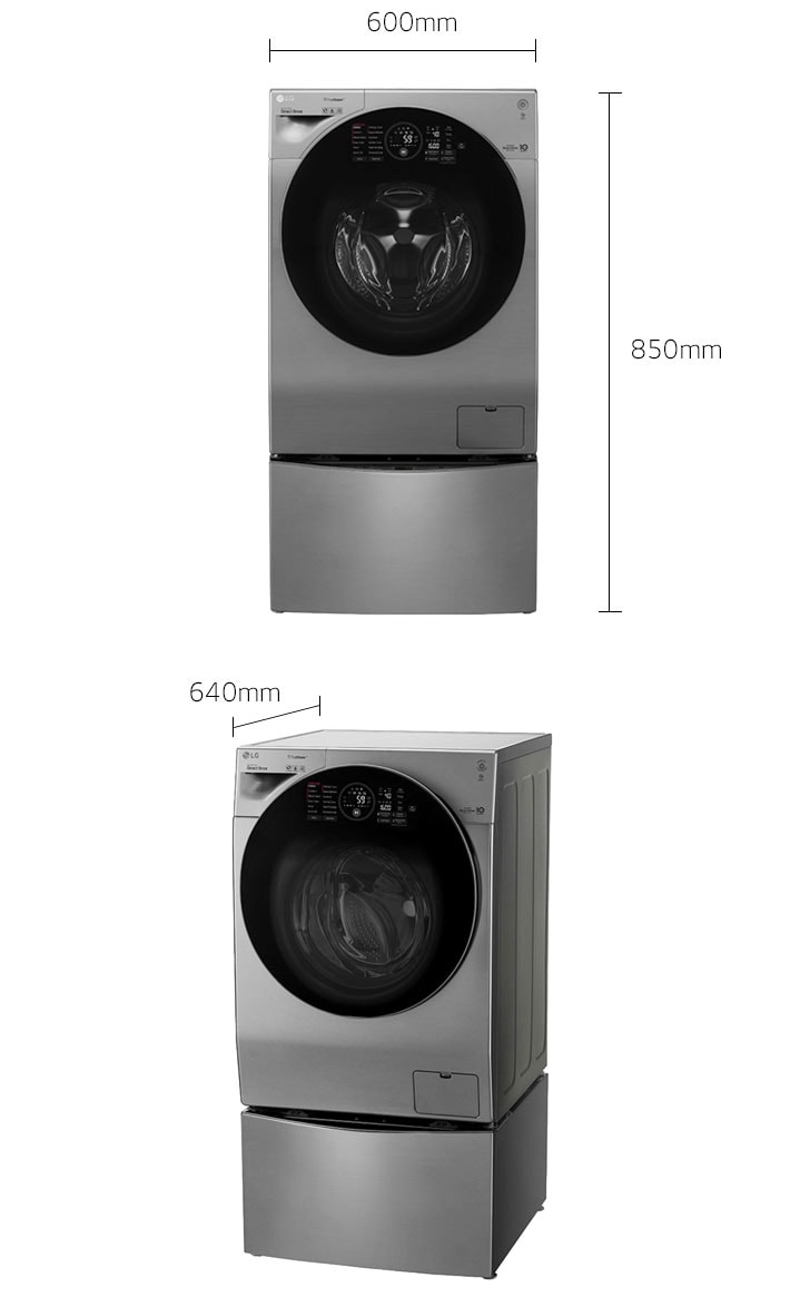 TWINWash™, Washer & Dryer 12/7 Kg, TrueSteam™ | LG UAE