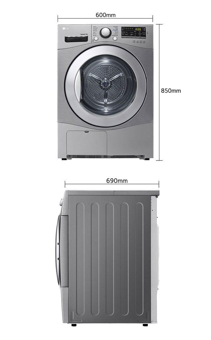 LG Dryer, Condensing Type, 9 Kg, Sensor Dry, Smart Diagnosis™ LG UAE