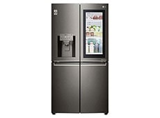 Lg Slim French Door Fridge Instaview Door In Door Matte Black Stainless Steel Hygiene Fresh Thinq Lg Uae