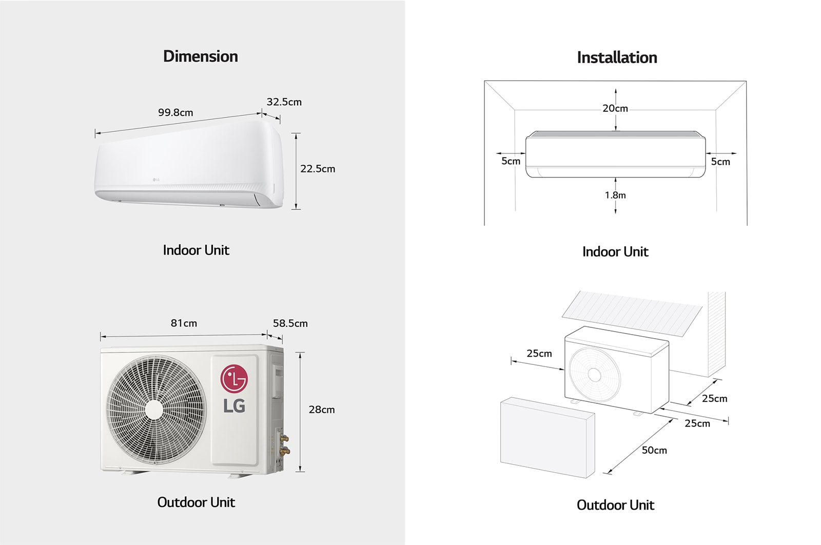 1.5 ton outdoor unit with compressor