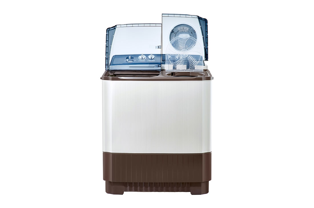 LG 10kg Twin Tub Washing Machine, White, P1460RWNL, P1460RWNL