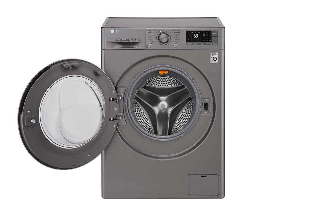 LG Front Load Washer, 9 Kg, 6 Motion Direct Drive, Add Item, Smart