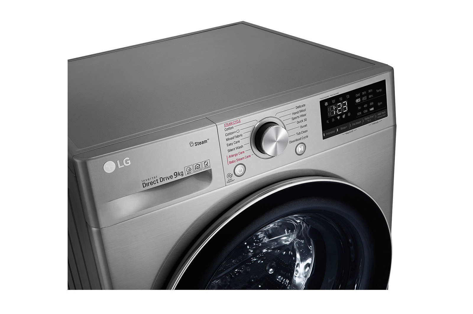 LG Vivace Washer, 9 Kg, Bigger Capacity, AI DD, Steam, ThinQ, F4V5VYP2T