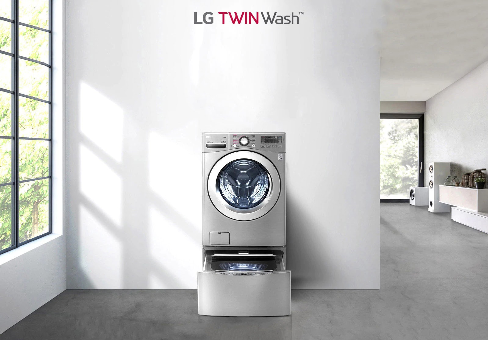 Lg Twinwash Washer Dryer 12 7 Kg Ai Dd 6 Motion Direct Drive Steam Thinq Lg Uae