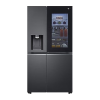 LG Side-by-Side InstaView™ Black fridge, 617 Litre, front view