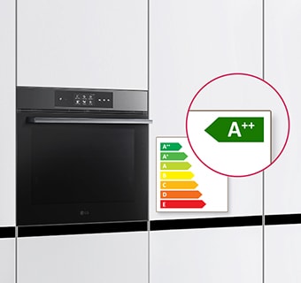 Image showing the A++ energy rating of the oven.