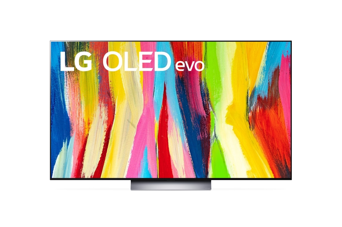 LG تلفزيون ال جي OLED evo مقاس 77 بوصة من سلسلة C2 مع 4K HDR ونظام التشغيل webOS22 ومزودة بتقنية ThinQ AI., مظهر أمامي , OLED77C26LA