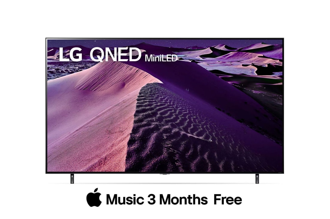 LG تلفزيون ال جي QNED مقاس 75 بوصة من سلسلة QNED مع 4K HDR مع تكنولوجيا ThinQ AI. , front view, 75QNED856QA