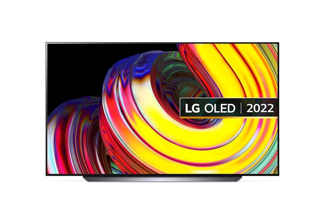 LG تلفاز LG OLED مقاس 65 بوصة من سلسلة CS ، مع HDR (النطاق الديناميكي العالي) السينمائي بدقة 4K تصميم  سينمائى والمزوّد بإمكانية تعتيم البكسل بتقنية AI ThinQ للتلفزيون الذكي بنظام التشغيل WebOS, منظر أمامي , OLED65CS6LA