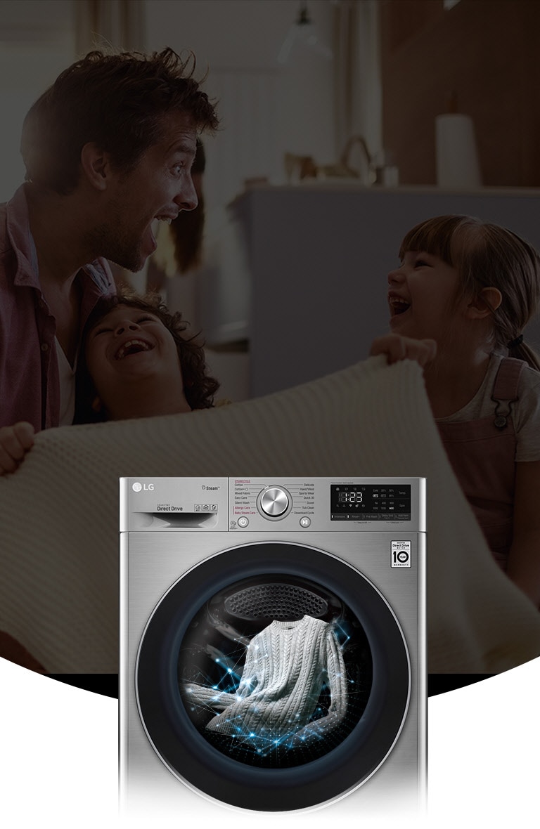 Lg Twinwash من إل جي غسالة ومجففة 7 12 كجم دفع مباشر بتقنية الذكاء الاصطناعي محرك الدفع المباشر 6حركات تقنية البخار تقنية Thinq Lg الإمارات