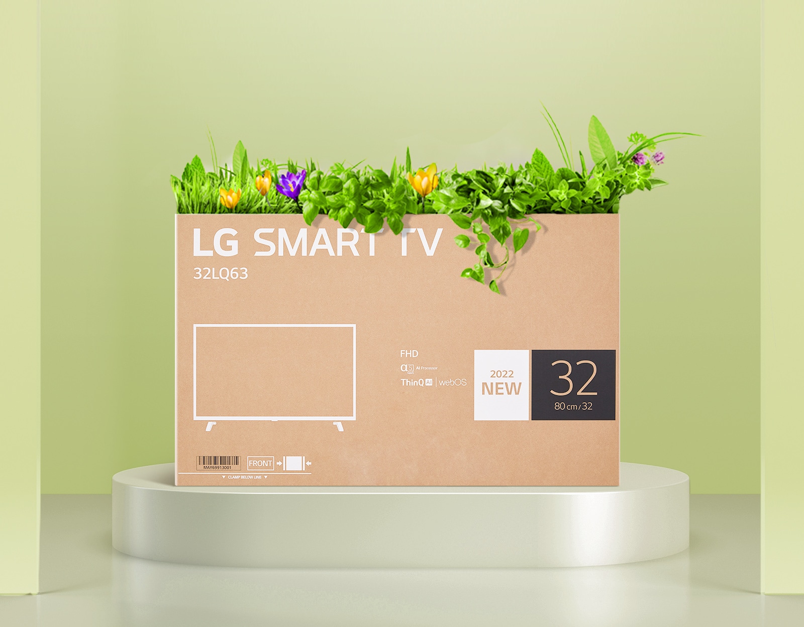 LG HD 32'' LM637B Smart TV con ThinQAI (Inteligencia Artificial
