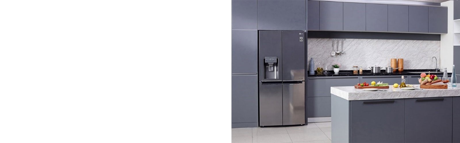 LG-water-and-ice-dispenser-Refrigerator-installed-in-the-kitchen